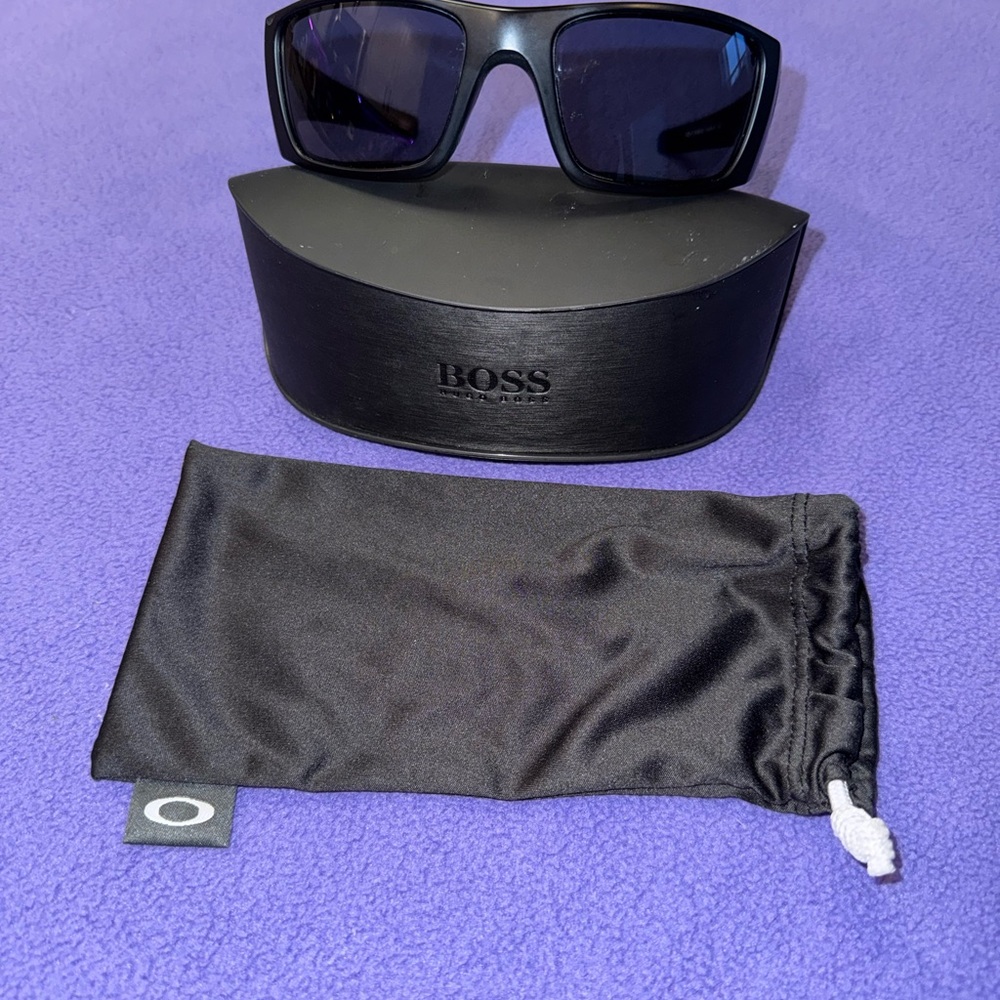 Oakley Black Sunglasses with Case and Pouch